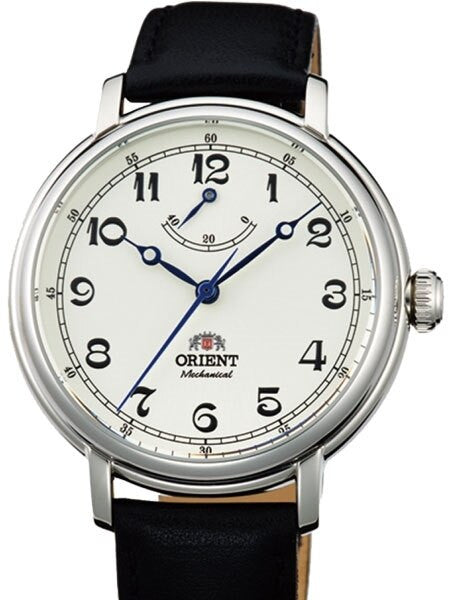Orient Monarch Hand Winding Watch with White Dial and Power Reserve Indicator #DD03003Y