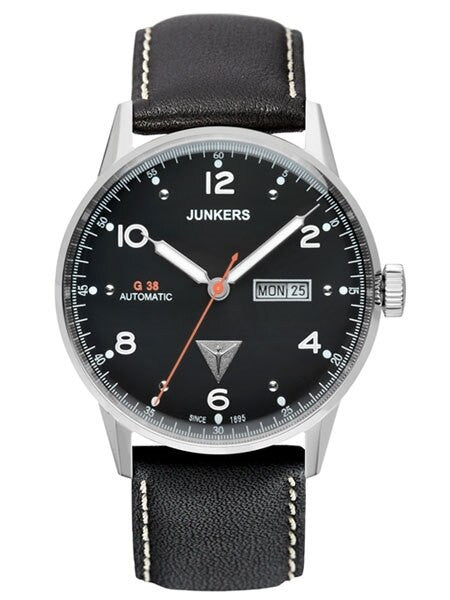 Scratch and Dent - Junkers G38 Day and Date Automatic Watch with Black Dial #6966-2