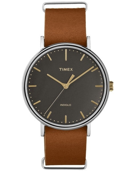 Timex 41mm Fairfield Quartz Watch with Black Dial and INDIGLO Night-Light #TW2P97900VQ