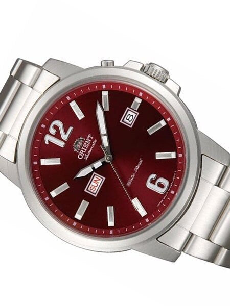 Orient 42mm Starfish Day and Date Automatic Watch with a Radiant Red Dial #EM7J009H