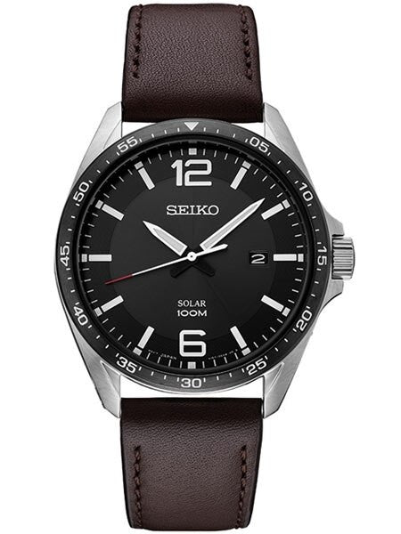 Seiko Solar Powered Watch with 43mm Case, Stainless Steel Bracelet