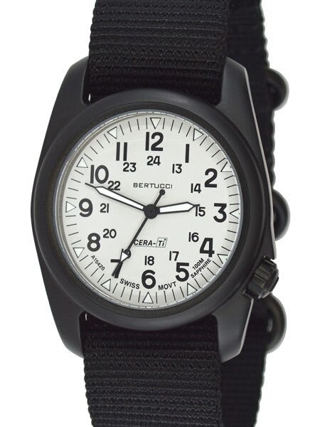 Bertucci A-2CT Cera-Tiâ¢ Ceramic Coated Titanium Field Watch with Swiss Quartz Movement #12134