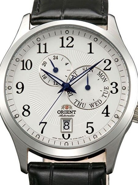 Orient Cosmos Automatic Watch with 24-hr Sub-dial and Day-Date #ET0K003W