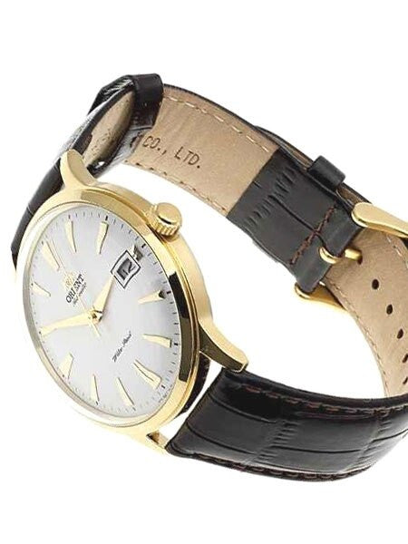 Orient Automatic Dress Watch with White Dial, Gold tone Case #ER24003W
