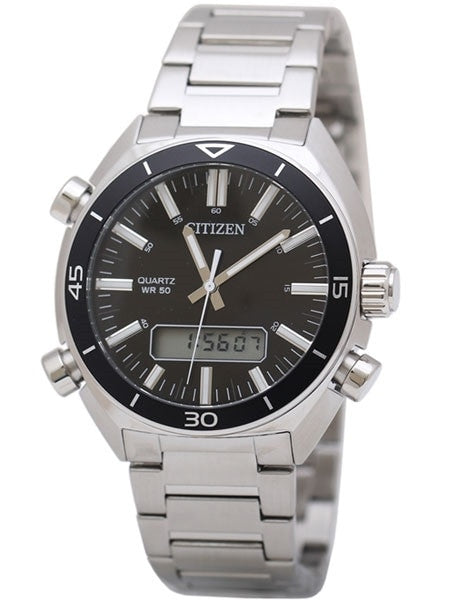 Citizen Quartz Chronograph Alarm Watch with Analog-Digital Display #JM5460-51E