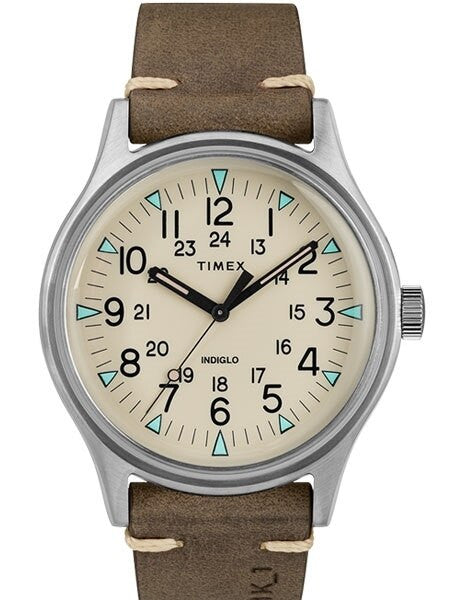 Timex 40mm MK1 Quartz Watch with Creme Dial and INDIGLO Night-Light #TW2R96800VQ