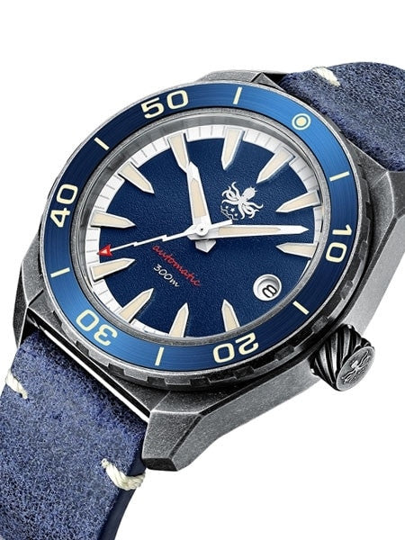 PHOIBOS Blue Proteus 300-Meter Automatic Dive Watch with AR Double Dome Sapphire Crystal #PY028B
