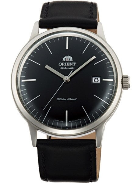 Scratch and Dent - Orient Bambino V3 Automatic Dress Watch with Black Dial, Applied Silver Hour Markers #ER2400LB