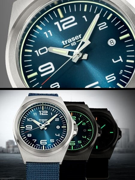 Traser P59 Essential M Blue Dial Watch w/Trigalight + SuperLuminova #108216