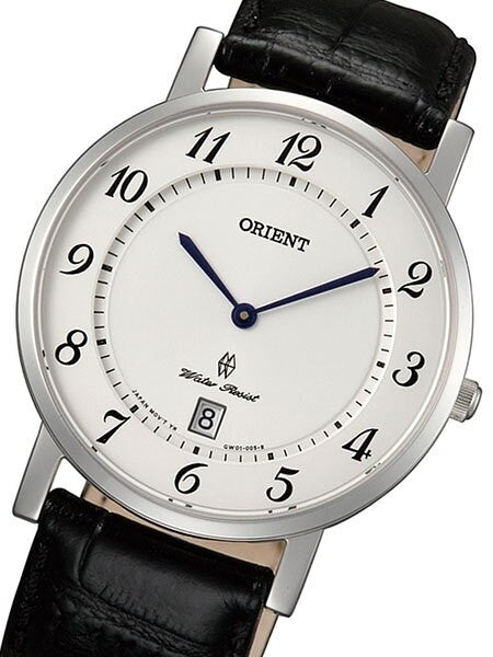 Orient Class Quartz Dress Watch with Sapphire Crystal and Elegant White Dial  #GW0100JW