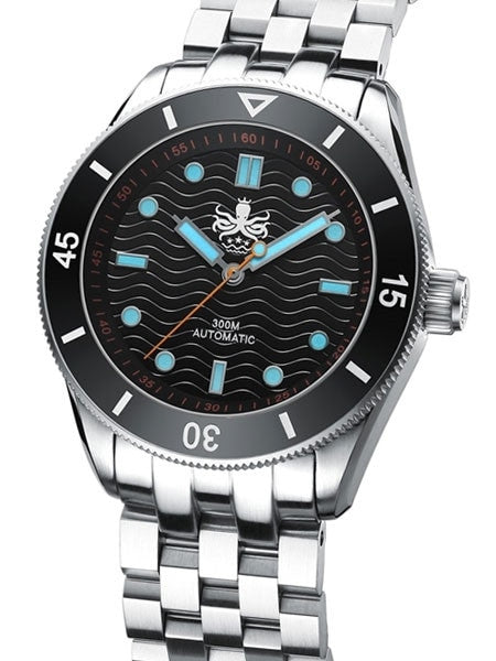Phoibos 300 meter Wave Master Automatic Dive Watch with an Anti