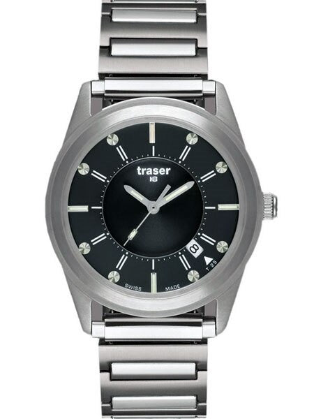 Traser Classic Translucent Dial, Quartz Watch with Elastic Steel Bracelet #102346
