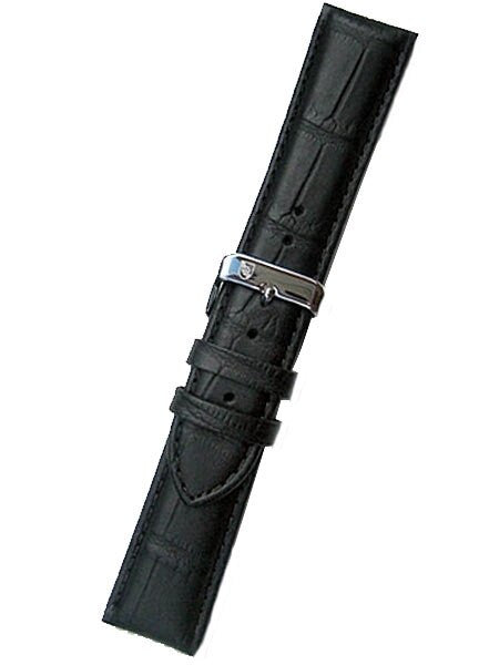 Calfskin Matte Alligator Grain Black Strap with Heavy Padding #RB8-72430