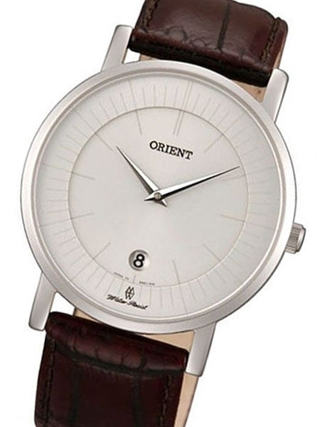 Orient Class Quartz Dress Watch with Sapphire Crystal and Silver-White Dial  #GW0100AW