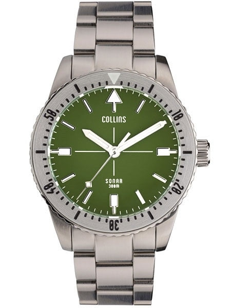 Collins SONAR Swiss Automatic, 300-M Dive Watch with 39.5mm Case and a Sapphire Crystal #CWC06