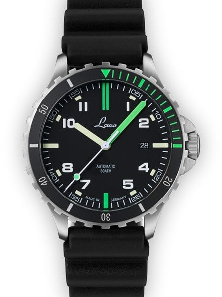Laco Squad Amazonas 300 Meter Dive Watch with a Double-Domed AR Sapphire Crystal #862107