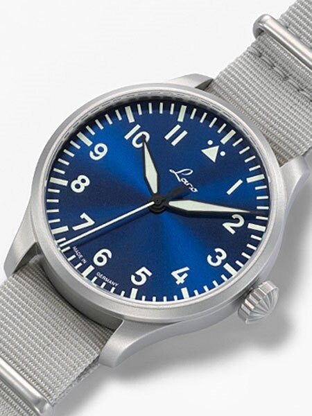 Laco 39mm Augsburg Blaue Stunde Automatic Pilot Watch with Sapphire Crystal #862102