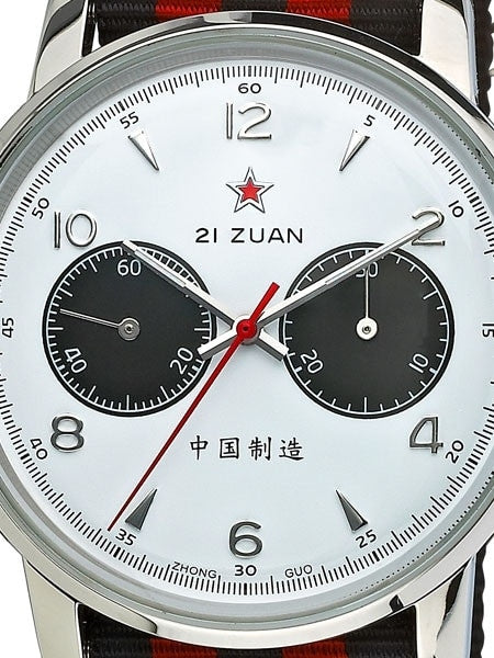 Seagull 1963 Hand Wind Mechanical Chronograph with White Dial