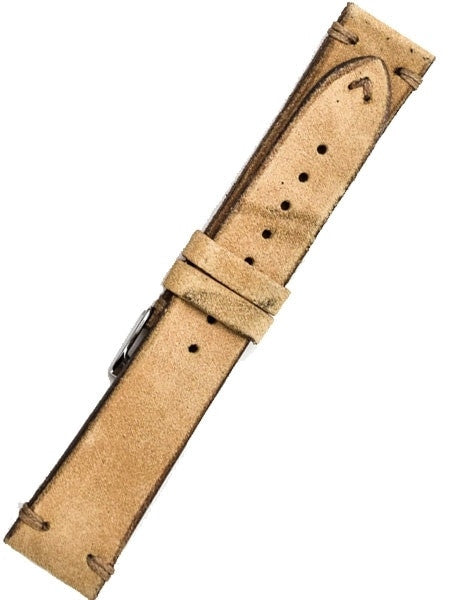 Toscana Tan Vintage Handmade Suede Leather Strap #MIL-VIN-AD10
