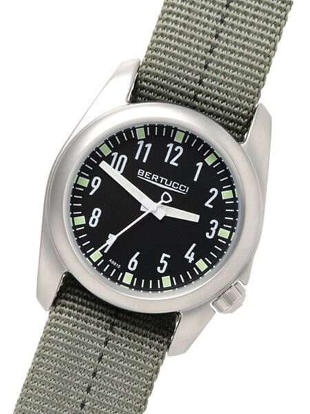 Bertucci Ventara Stainless Steel Field Watch with a DX3 Nylon Strap #11073