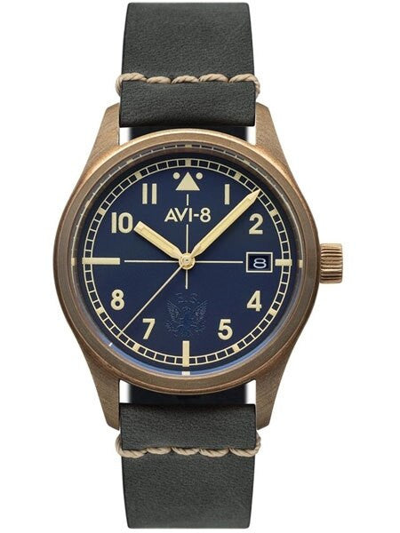 AVI-8 Flyboy Eagle Squadron Bronze Pilot Watch with an Automatic Movement, AR Sapphire Crystal  #AV-4071-02