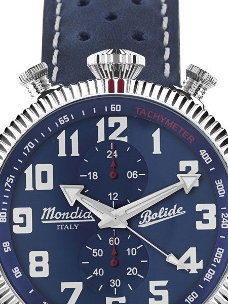 Mondia Vintage-Style Quartz Chronograph Watch, 24-Hour Sub-Dial #MI782SS-02BL-CP