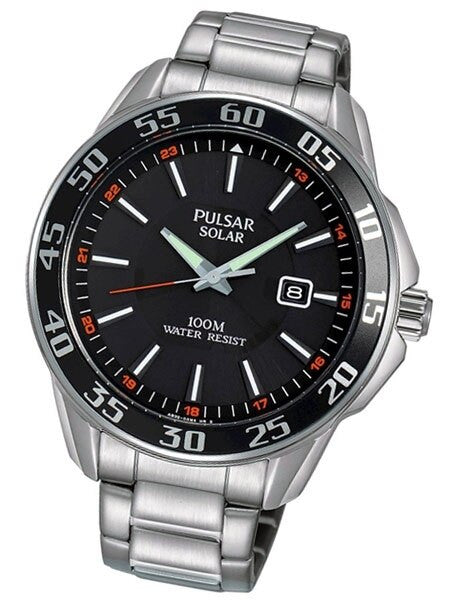 Pulsar Solar Powered Quartz Sport Watch with 42.5mm Case #PX3121