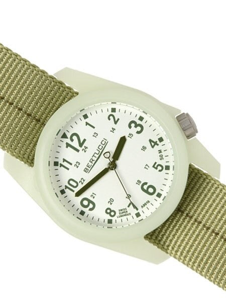 Bertucci DX3 Plus Luminous Resin Watch, Dashed Nylon Strap, Luminous Dial - 11046