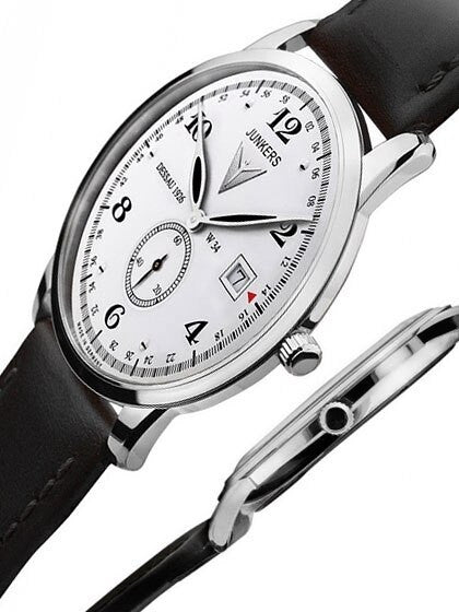 Junkers Dessau 1926 Flatline Ulta-Thin Quartz Dress Watch #6334-4