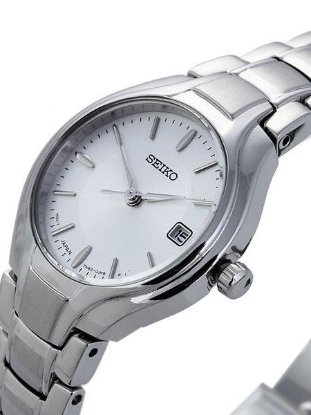 Seiko Women's Quartz Dress Watch with Silver Dial, Silver Hands and Markers #SXDA33