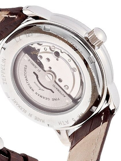 Graf Zeppelin Automatic, Date Watch with Gold Tone Applied Numbers #7656-1