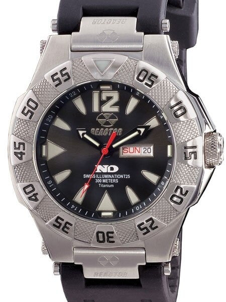 Reactor Gamma Ti 300 Meter Dive Watch with Never Dark Illumination and Titanium Case #52801