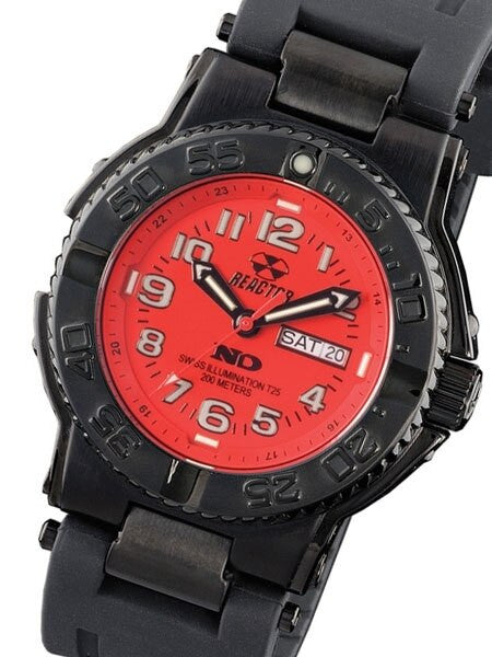 Reactor Trident 200 Meter Dive Watch with Never Dark Illumination, Black SS Case #59811