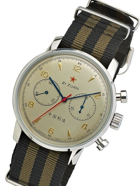 Seagull 1963 Hand Wind Mechanical Chronograph with Goldtone Dial #6488-2901C
