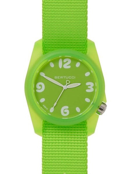 Bertucci Women's Comet Laser Green Resin Watch, Matching Nylon Strap and Dial - 11035