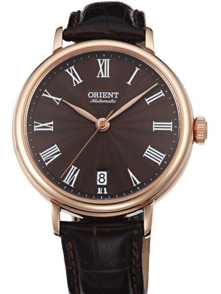 Scratch and Dent - Orient Soma Automatic Dress Watch with Maroon Dial and Rose Goldtone Case #ER2K001T