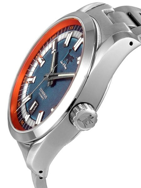 Lew and Huey Sporty Cerberus Automatic Dress Watch with 42mm SS Case  #Cerberus_blue