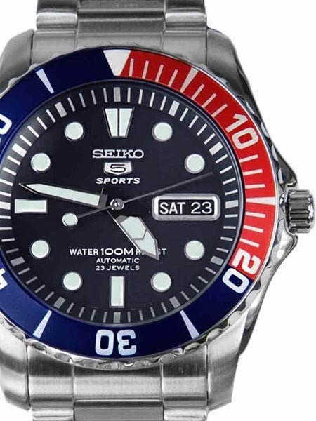Seiko 42mm Sports 5, 23-Jewel Automatic Watch with Day and Date