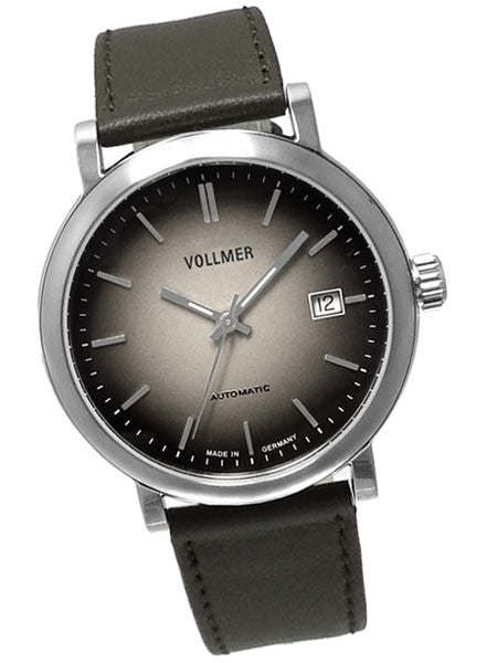 Vollmer Silver Focus Swiss ETA Automatic Watch with with Ombr??-like Silver Dial #4H173