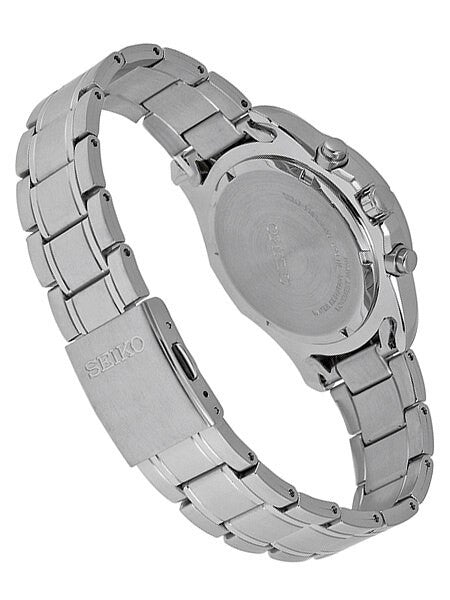 Seiko Core Series Black Dial, Solar Alarm Chronograph with Stopwatch #SSC001