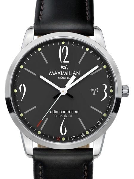 Maximilian Radio Controlled Dress Watch with Push Button Date Display #5330-2