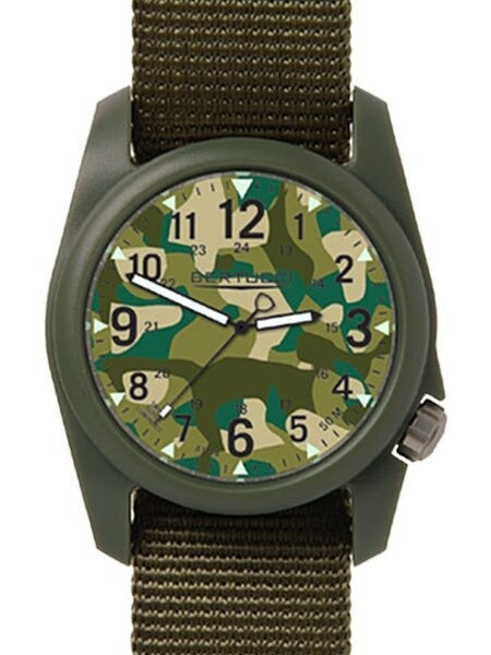 Bertucci DX3 Field Resin Watch, Olive Green Nylon Strap, Digicam Camouflage Dial - 11029