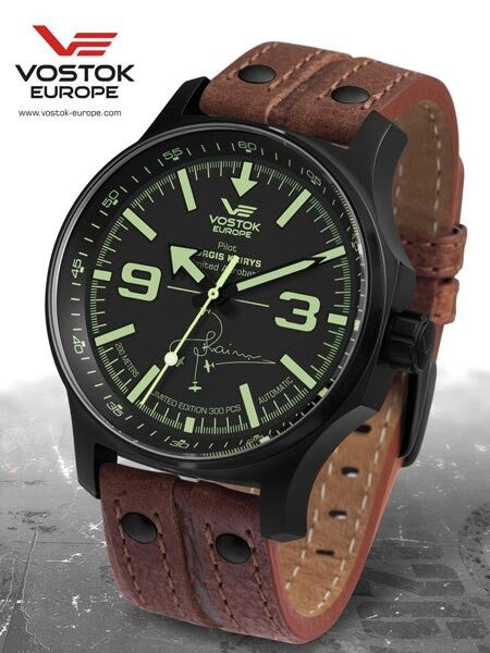 Vostok-Europe Jurgis Kairys SPECIAL EDITION Automatic Pilot Watch with SuperLuminova #5954334