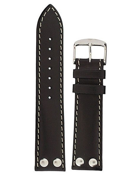 Di-Modell Ikarus Oiled Calfskin Leather, Aviator Style Watch Strap with Rivets #122510