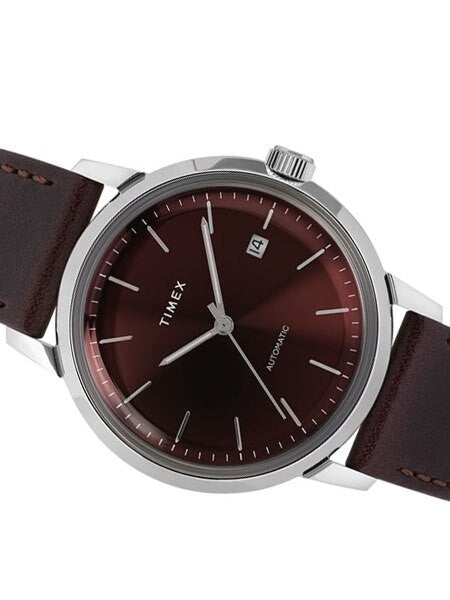 Timex 40mm Marlin 21-Jewel Automatic Watch with Burgundy Dial #TW2T23200ZV