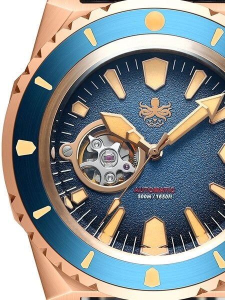 PHOIBOS Leviathan 500-Meter Automatic Dive Watch with Bronze Case, DD AR Sapphire Crystal #PY027B