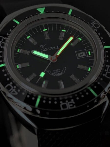 Squale 1000 meter Professional Swiss Automatic Dive watch with Sapphire Crystal #2002BK-S