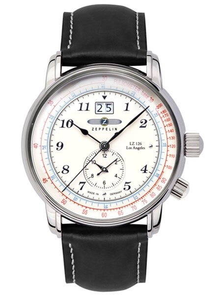 Graf Zeppelin Dual Time, Big Date Watch with Pulsometer Scale #8644-1