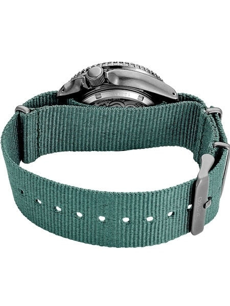 Seiko 5 Sports 24-Jewel Automatic Watch with Textured Green Dial and Nylon Strap #SRPD77