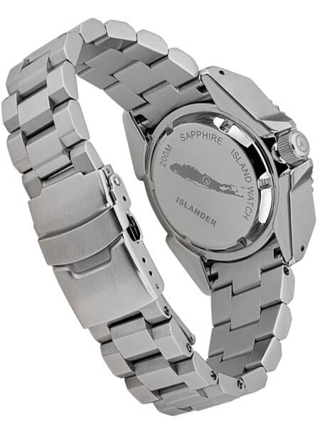 Islander Waffle Dial Automatic Dive Watch with AR Double-Dome Sapphire Crystal, and Luminous Sapphire Bezel Insert #ISL-28